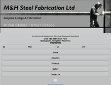Tablet Screenshot of mandhsteelfabrication.com
